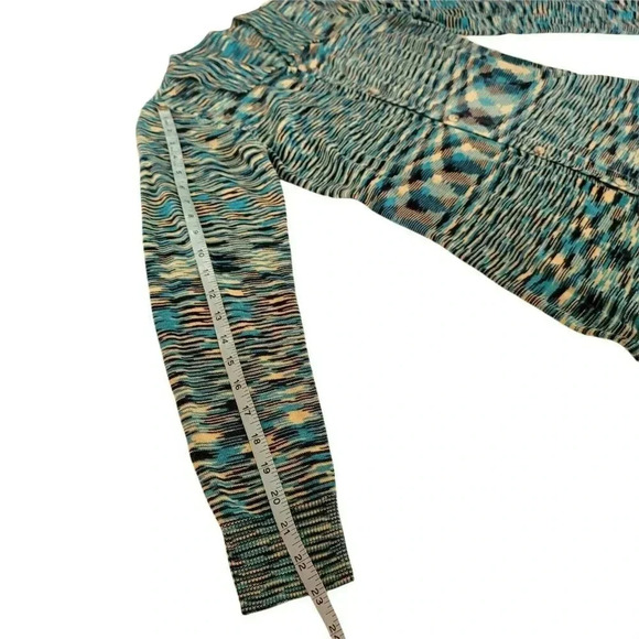 Band Of Gypsies Long Temo Cardigan Blue/Beige Slit Side Button Up SIZE S WOMEN'S - Picture 12 of 16